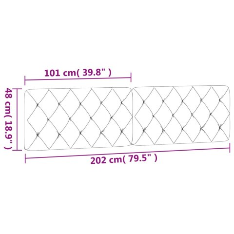  Poduszka na wezgłowie, ciemnozielona, 200 cm, aksamitna