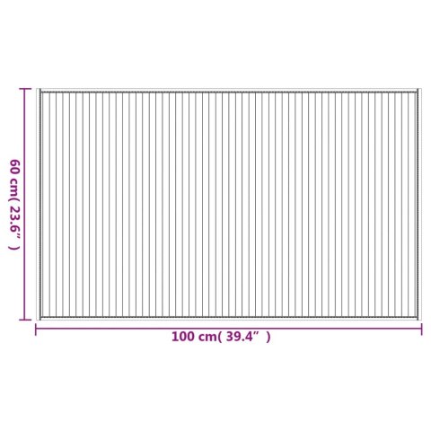  Dywan prostokątny, szary, 60x100 cm, bambusowy