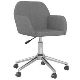  Obrotowe krzesło biurowe, jasnoszare, tapicerowane tkaniną