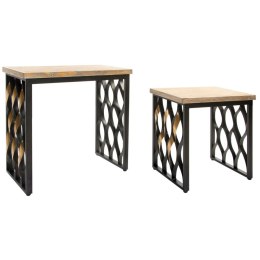 Zestaw 2 stołów Home ESPRIT Drewno Metal 64 x 34 x 65 cm
