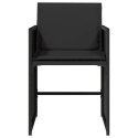  Krzesła ogrodowe z poduszkami, 4 szt., czarne, polirattan