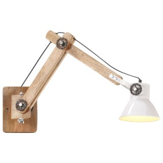  Lampa ścienna w industrialnym stylu, biała, okrągła, E27