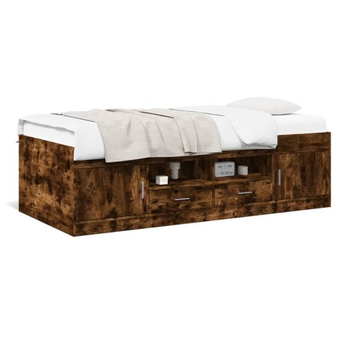  Łóżko dzienne z szufladami, przydymiony dąb, 90x190 cm