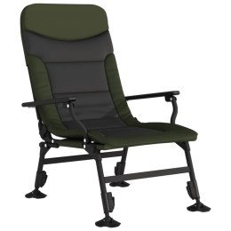  Krzesło wędkarskie z podłokietnikami, składane, zielone