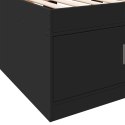  Łóżko dzienne z szufladami, czarne, 90x190 cm