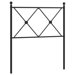  Metalowe wezgłowie, czarne, 80 cm