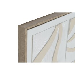 Obraz Home ESPRIT Biały Beżowy Abstrakcyjny Skandynawski 83 x 4,5 x 83 cm (2 Sztuk)