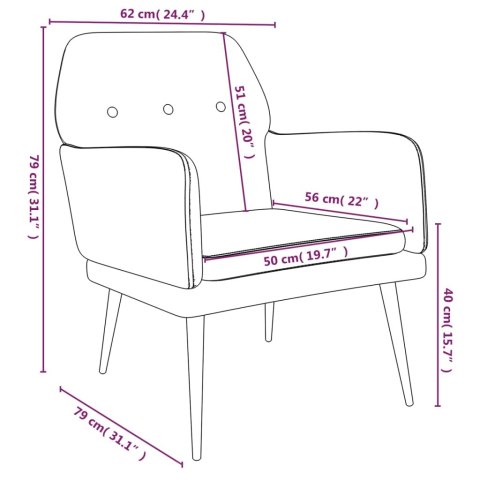  Fotel, czarny, 62x79x79 cm, obity aksamitem