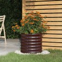 Donica ogrodowa z malowanej proszkowo stali, 40x40x36 cm, brąz