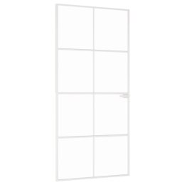 Drzwi wewnętrzne, białe, 93x201,5 cm, szkło i aluminium