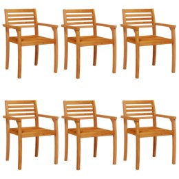  Krzesła ogrodowe, 6 szt., 59x55x85 cm, lite drewno akacjowe