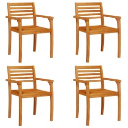  Krzesła ogrodowe, 4 szt., 59x55x85 cm, lite drewno akacjowe