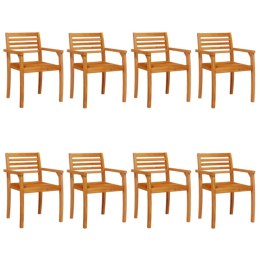  Krzesła ogrodowe, 8 szt., 59x55x85 cm, lite drewno akacjowe