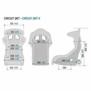 Siedzenie Sparco CIRCUIT QRT Samochód Czarny FIA 8855-1999