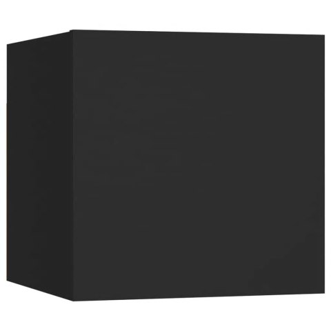  8-częściowy zestaw szafek telewizyjnych, czarny