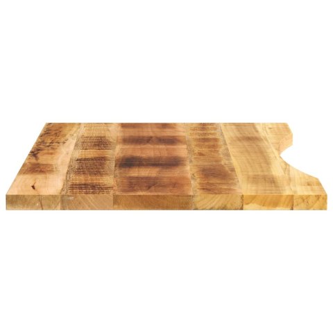  Blat biurka, z wycięciem, 100x60x2,5 cm, surowe drewno mango