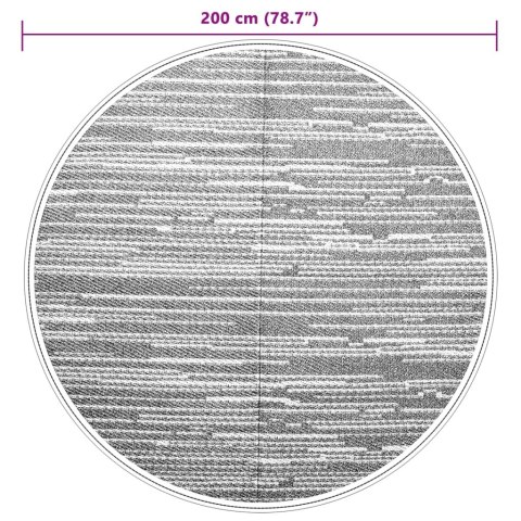  Dywan na zewnątrz, szary, Ø200 cm, PP