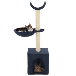  Drapak dla kota z sizalowymi słupkami, 105 cm, niebieski