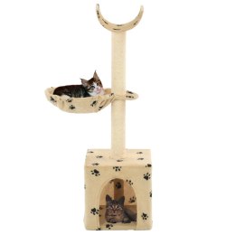 Drapak dla kota z sizalowymi słupkami, 105 cm, beżowy w łapki