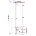  Szafa Corona, 55x50x170 cm, lite drewno sosnowe