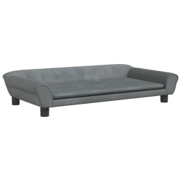  Sofa dla dzieci, ciemnoszara, 100x50x26 cm, aksamit