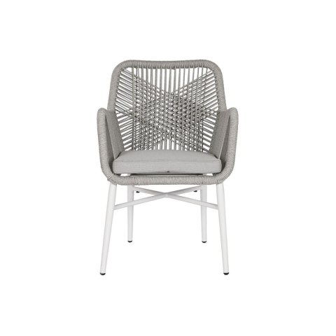 Fotel ogrodowy Home ESPRIT Biały Szary Aluminium rattan syntetyczny 57 x 63 x 84 cm