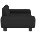  Sofa dla dzieci, czarna, 70x45x33 cm, aksamit