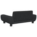  Sofa dla dzieci, czarna, 70x45x33 cm, aksamit