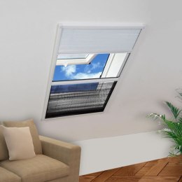  Plisowana moskitiera okienna z roletą, aluminium, 80x100 cm
