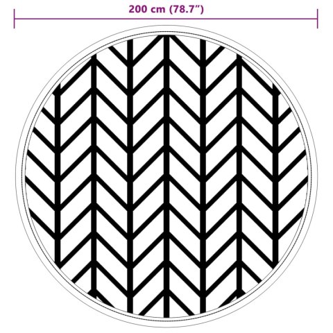  Dywan na zewnątrz, szary, Ø200 cm, PP