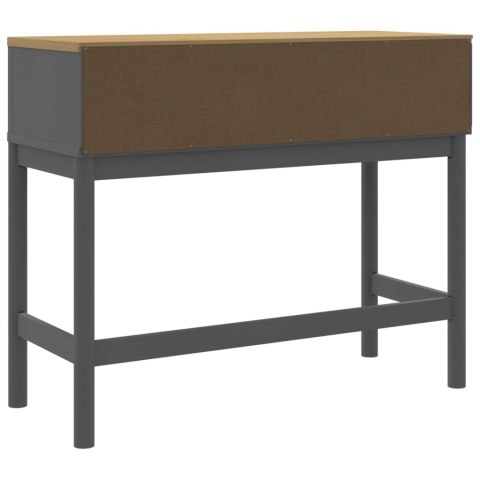  Stolik konsolowy FLORO, szary, 89,5x36,5x73 cm, drewno sosnowe