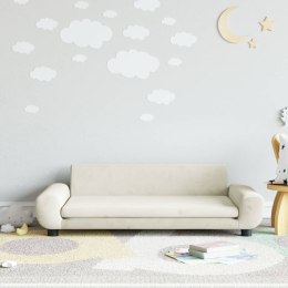  Sofa dla dzieci, kremowe, 100x54x33 cm, aksamit