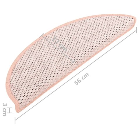  Samoprzylepne nakładki na schody, 15 szt., 56x17x3 cm, czerwone