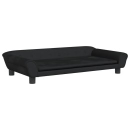  Sofa dla dzieci, czarna, 100x50x26 cm, aksamit