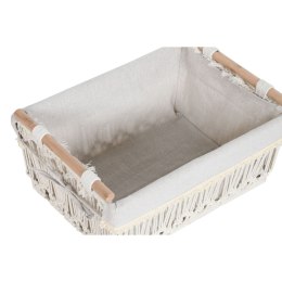 Kosz na pranie Home ESPRIT Biały Naturalny Metal Shabby Chic 42 x 32 x 51 cm 5 Części