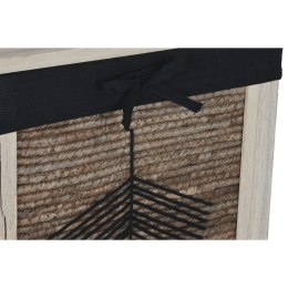 Kosz na pranie Home ESPRIT Czarny Naturalny Drewno 40 x 30 x 56 cm 5 Części