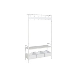 Mebel do Przedpokoju z Szufladami Home ESPRIT Biały Metal 110 x 36 x 186 cm