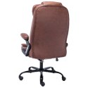  Masujące krzesło biurowe, jasnobrązowe, sztuczna skóra zamszowa