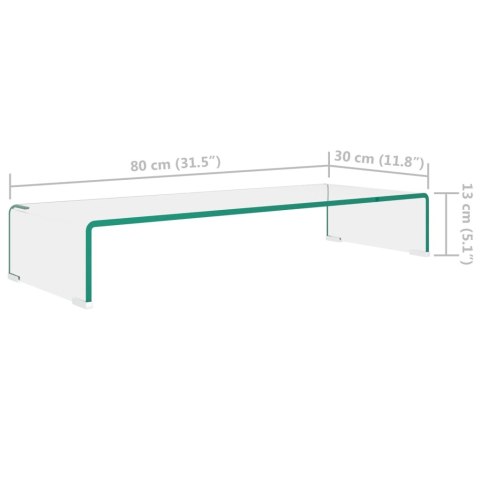  Podstawka pod monitor / telewizor szklana 80x30x13 cm