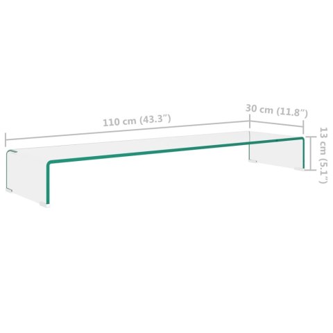  Podstawka pod monitor / telewizor szklana 110x30x13 cm