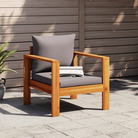  Krzesło ogrodowe z poduszkami, lite drewno akacjowe