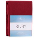 Prześcieradło RUBY kolor bordowy styl klasyczny materiał frotte 160-180x200 AmeliaHome - FITTEDFRO/AH/RUBY/D.RED26/N/160-180x200