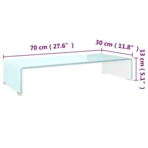  Podstawka pod monitor / TV, zielone szkło, 70x30x13 cm