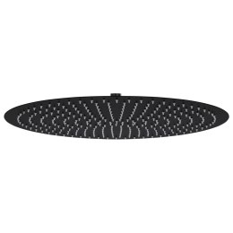  Słuchawka prysznicowa ze stali, 50 cm, okrągła, czarna