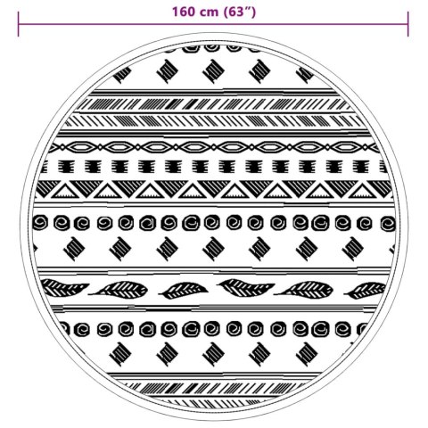  Dywan na zewnątrz, szary, Ø160 cm, PP