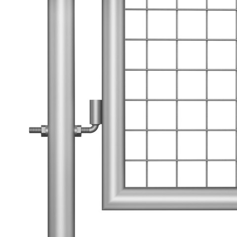  Furtka ogrodowa, galwanizowana stal, 105x250 cm, srebrna