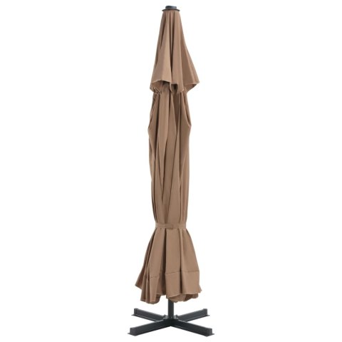  Parasol ogrodowy na słupku aluminiowym, 500 cm, taupe