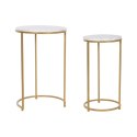 Zestaw 2 stołów Home ESPRIT Złoty Metal Marmur 40 x 40 x 64 cm