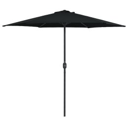  Parasol ogrodowy na słupku aluminiowym, 270x246 cm, czarny