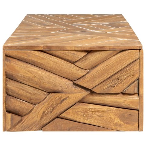  Stolik kawowy, zerodowane, lite drewno tekowe, 110x35x38 cm
